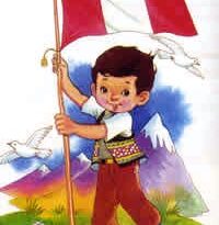 Bandera de Perú para niños
