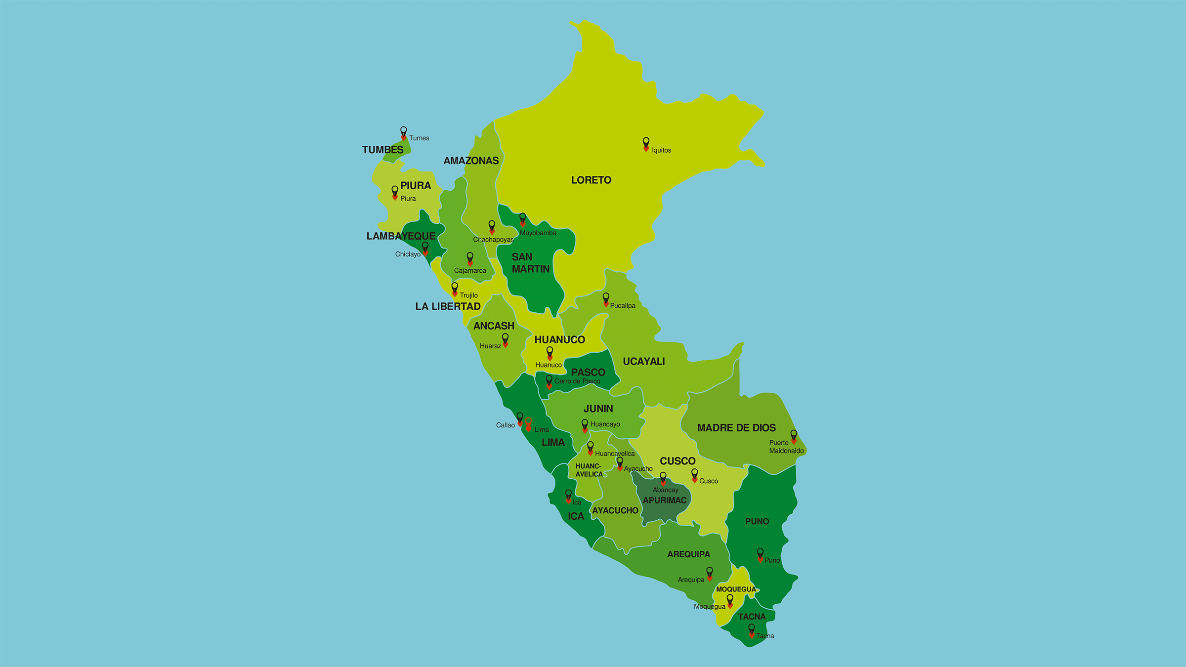 mapa político de perú