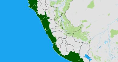 Mapa de la costa del Perú